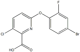 6-(4-bromo-2-fluorophenoxy)-3-chloropyridine-2-carboxylic acid Structure