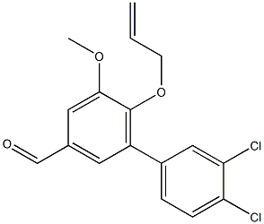 6-(allyloxy)-3',4'-dichloro-5-methoxy-1,1'-biphenyl-3-carbaldehyde 구조식 이미지