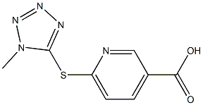 6-[(1-methyl-1H-1,2,3,4-tetrazol-5-yl)sulfanyl]pyridine-3-carboxylic acid 구조식 이미지