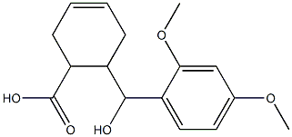 6-[(2,4-dimethoxyphenyl)(hydroxy)methyl]cyclohex-3-ene-1-carboxylic acid 구조식 이미지