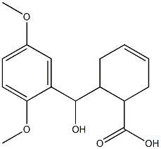 6-[(2,5-dimethoxyphenyl)(hydroxy)methyl]cyclohex-3-ene-1-carboxylic acid Structure