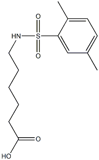 6-[(2,5-dimethylbenzene)sulfonamido]hexanoic acid Structure