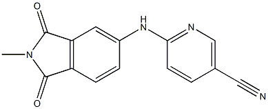 6-[(2-methyl-1,3-dioxo-2,3-dihydro-1H-isoindol-5-yl)amino]nicotinonitrile 구조식 이미지