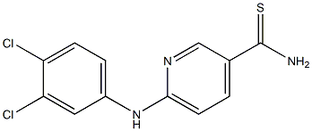 6-[(3,4-dichlorophenyl)amino]pyridine-3-carbothioamide 구조식 이미지