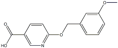 6-[(3-methoxybenzyl)oxy]nicotinic acid 구조식 이미지