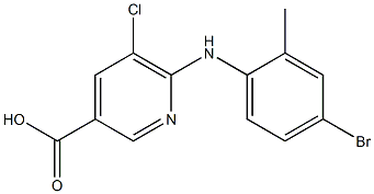 6-[(4-bromo-2-methylphenyl)amino]-5-chloropyridine-3-carboxylic acid Structure