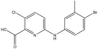 6-[(4-bromo-3-methylphenyl)amino]-3-chloropyridine-2-carboxylic acid 구조식 이미지