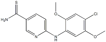 6-[(4-chloro-2,5-dimethoxyphenyl)amino]pyridine-3-carbothioamide Structure