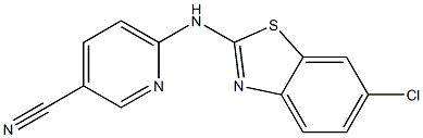 6-[(6-chloro-1,3-benzothiazol-2-yl)amino]pyridine-3-carbonitrile 구조식 이미지