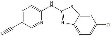 6-[(6-chloro-1,3-benzothiazol-2-yl)amino]pyridine-3-carbonitrile Structure