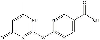 6-[(6-methyl-4-oxo-1,4-dihydropyrimidin-2-yl)sulfanyl]pyridine-3-carboxylic acid Structure