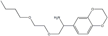 6-[1-amino-2-(2-butoxyethoxy)ethyl]-2,3-dihydro-1,4-benzodioxine 구조식 이미지