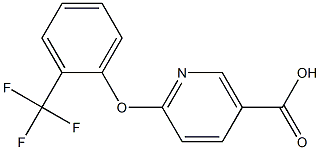 6-[2-(trifluoromethyl)phenoxy]nicotinic acid Structure