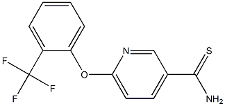 6-[2-(trifluoromethyl)phenoxy]pyridine-3-carbothioamide 구조식 이미지