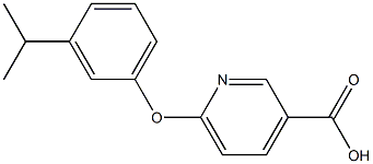 6-[3-(propan-2-yl)phenoxy]pyridine-3-carboxylic acid Structure