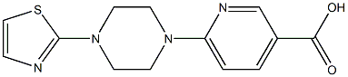 6-[4-(1,3-thiazol-2-yl)piperazin-1-yl]pyridine-3-carboxylic acid Structure