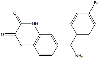 6-[amino(4-bromophenyl)methyl]-1,2,3,4-tetrahydroquinoxaline-2,3-dione 구조식 이미지