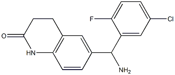 6-[amino(5-chloro-2-fluorophenyl)methyl]-1,2,3,4-tetrahydroquinolin-2-one 구조식 이미지
