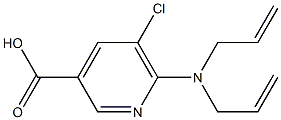 6-[bis(prop-2-en-1-yl)amino]-5-chloropyridine-3-carboxylic acid Structure