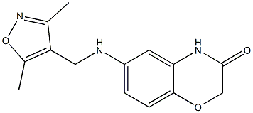 6-{[(3,5-dimethyl-1,2-oxazol-4-yl)methyl]amino}-3,4-dihydro-2H-1,4-benzoxazin-3-one 구조식 이미지