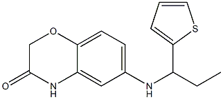 6-{[1-(thiophen-2-yl)propyl]amino}-3,4-dihydro-2H-1,4-benzoxazin-3-one 구조식 이미지