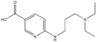 6-{[3-(diethylamino)propyl]amino}pyridine-3-carboxylic acid 구조식 이미지