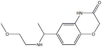 6-{1-[(2-methoxyethyl)amino]ethyl}-3,4-dihydro-2H-1,4-benzoxazin-3-one 구조식 이미지