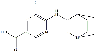 6-{1-azabicyclo[2.2.2]octan-3-ylamino}-5-chloropyridine-3-carboxylic acid 구조식 이미지