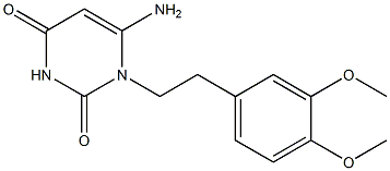 6-amino-1-[2-(3,4-dimethoxyphenyl)ethyl]-1,2,3,4-tetrahydropyrimidine-2,4-dione 구조식 이미지