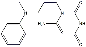 6-amino-1-{3-[methyl(phenyl)amino]propyl}-1,2,3,4-tetrahydropyrimidine-2,4-dione 구조식 이미지