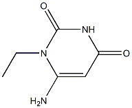 6-amino-1-ethyl-1,2,3,4-tetrahydropyrimidine-2,4-dione 구조식 이미지