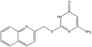 6-amino-2-[(quinolin-2-ylmethyl)sulfanyl]-3,4-dihydropyrimidin-4-one 구조식 이미지