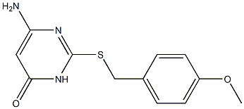 6-amino-2-{[(4-methoxyphenyl)methyl]sulfanyl}-3,4-dihydropyrimidin-4-one 구조식 이미지