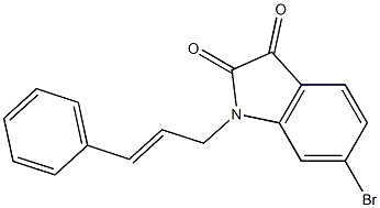 6-bromo-1-(3-phenylprop-2-en-1-yl)-2,3-dihydro-1H-indole-2,3-dione 구조식 이미지