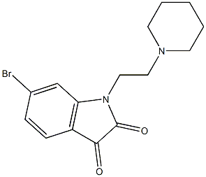 6-bromo-1-[2-(piperidin-1-yl)ethyl]-2,3-dihydro-1H-indole-2,3-dione Structure