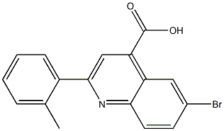 6-bromo-2-(2-methylphenyl)quinoline-4-carboxylic acid 구조식 이미지