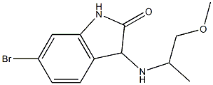 6-bromo-3-[(1-methoxypropan-2-yl)amino]-2,3-dihydro-1H-indol-2-one 구조식 이미지