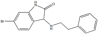 6-bromo-3-[(2-phenylethyl)amino]-2,3-dihydro-1H-indol-2-one 구조식 이미지