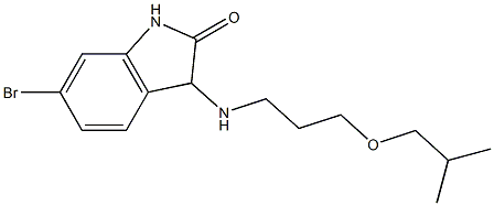 6-bromo-3-{[3-(2-methylpropoxy)propyl]amino}-2,3-dihydro-1H-indol-2-one 구조식 이미지