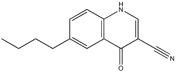 6-butyl-4-oxo-1,4-dihydroquinoline-3-carbonitrile Structure
