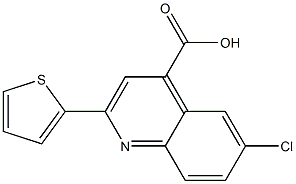 6-chloro-2-(thiophen-2-yl)quinoline-4-carboxylic acid 구조식 이미지