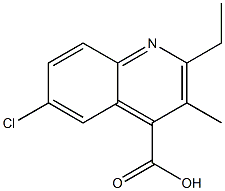6-chloro-2-ethyl-3-methylquinoline-4-carboxylic acid Structure