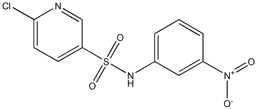 6-chloro-N-(3-nitrophenyl)pyridine-3-sulfonamide 구조식 이미지