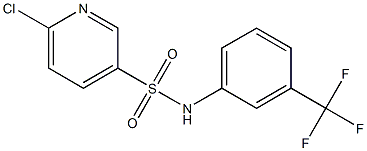 6-chloro-N-[3-(trifluoromethyl)phenyl]pyridine-3-sulfonamide Structure