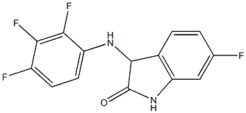 6-fluoro-3-[(2,3,4-trifluorophenyl)amino]-2,3-dihydro-1H-indol-2-one Structure