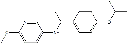 6-methoxy-N-{1-[4-(propan-2-yloxy)phenyl]ethyl}pyridin-3-amine Structure