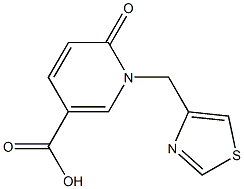 6-oxo-1-(1,3-thiazol-4-ylmethyl)-1,6-dihydropyridine-3-carboxylic acid 구조식 이미지