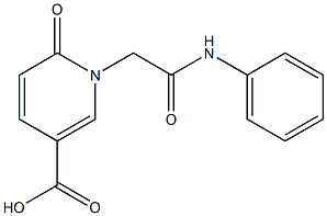 6-oxo-1-[(phenylcarbamoyl)methyl]-1,6-dihydropyridine-3-carboxylic acid 구조식 이미지