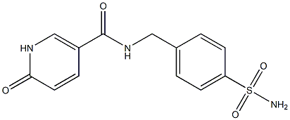 6-oxo-N-[(4-sulfamoylphenyl)methyl]-1,6-dihydropyridine-3-carboxamide 구조식 이미지