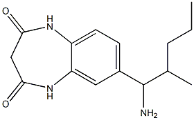 7-(1-amino-2-methylpentyl)-2,3,4,5-tetrahydro-1H-1,5-benzodiazepine-2,4-dione Structure